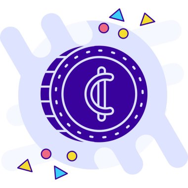 Bozuk para simgesinin vektör illüstrasyonu