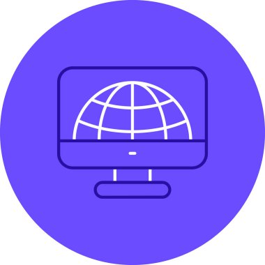 İnternet web simgesi basit illüstrasyon