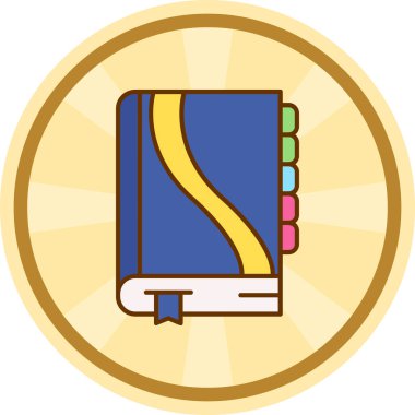 Pasaport ikonu vektör illüstrasyonu