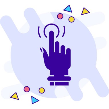 vektör içinde parmak simgesi