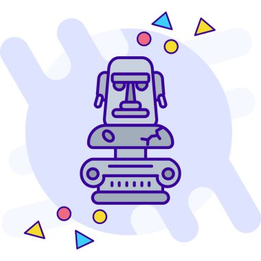 Devre kartı simgesine sahip robot kol, satır biçimi tasarım vektörü illüstrasyonu