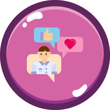 Sohbet kabarcığı vektör illüstrasyonu