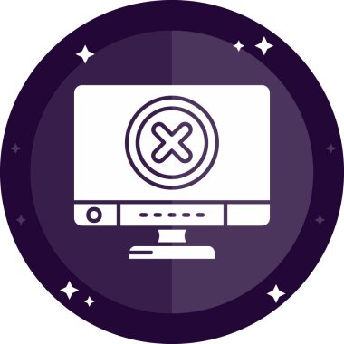 çapraz sembol simgesi olan dizüstü bilgisayar