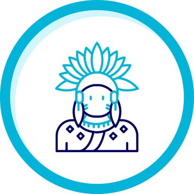 Hint yerlilerinin ana hatlarıyla gösterilen ikonu