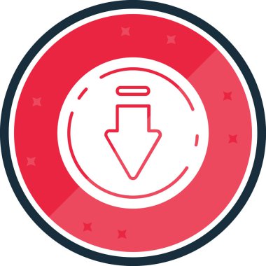 Moda biçimi izole edilmiş arkaplan indirme simgesi