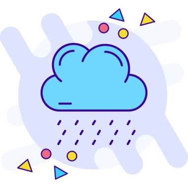 gökkuşağı renk bulut simgesi