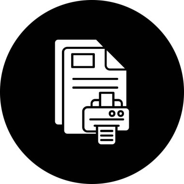 Vektör içindeki yazıcı simgesi