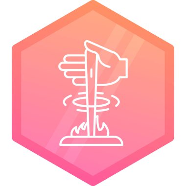 Beyaz arka planda izole edilmiş Ortaçağ kılıç simgesi. Ortaçağ silahı. Renkli taslak konsepti. Vektör.