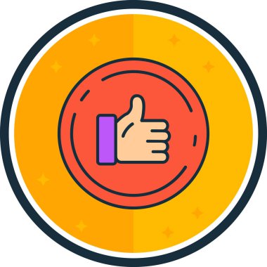 ana hatlar dizaynında başparmak simgesi