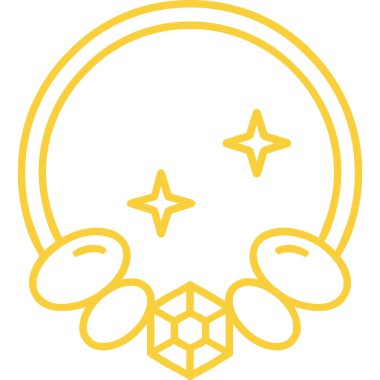 Altın kolyenin vektör çizimi