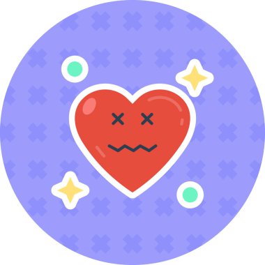 Kalp. Web simgesi basit illüstrasyon