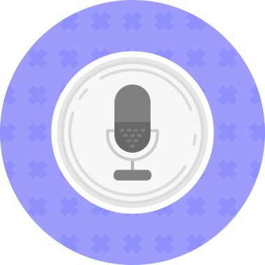 Modern b 'nin vektör çizimi mikrofondan yoksun