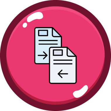 Belge. Web simgesi basit illüstrasyon