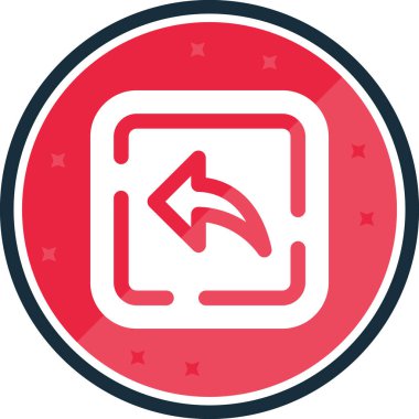 ok yuvarlanmış simge, vektör geri dön