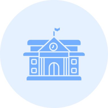 Bina. Web simgesi basit illüstrasyon