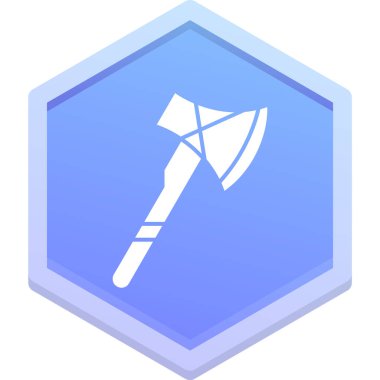 Moda Biçimli Axe Simgesi İzole Arkaplan