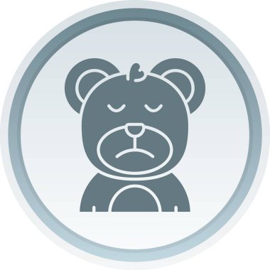 Yüz simgesi olan bir ayı, vektör illüstrasyonu