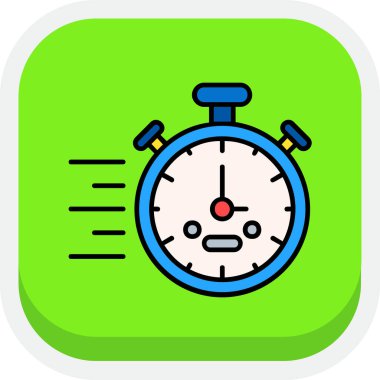 Alarm saat simgesi vektör illüstrasyonu