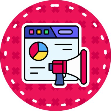 Beyaz arkaplanda hoparlör simgesi, illüstrasyon, vektör