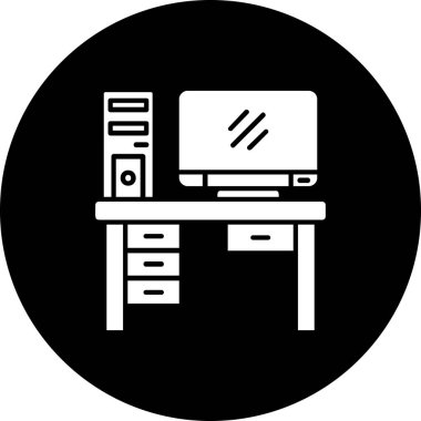 bilgisayar masası vektör çizgisi simgesi arzusu