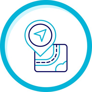 konum haritası belirleyici simgesi doldurulmuş dış hat biçimi