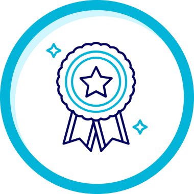 madalya vektör simgesi modern basit beyaz arkaplan