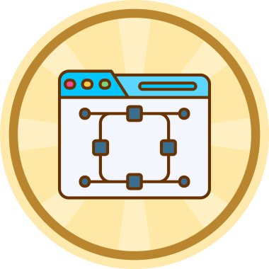 Çip simgesi vektör illüstrasyonu