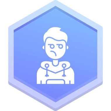 Ağlayan Avatar. Web simgesi basit illüstrasyon