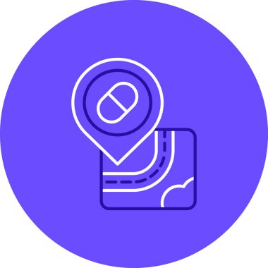 harita simgesi vektör illüstrasyonu