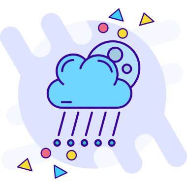 Bulut yağmuru hava durumu simgesi - özet biçimi