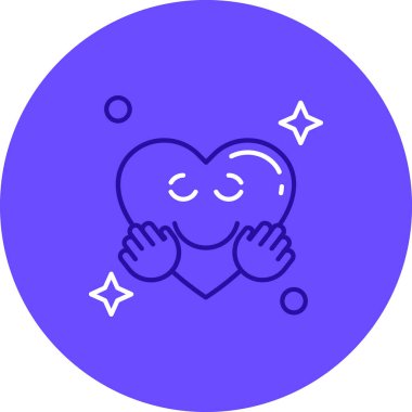 Kalp ikonu vektör illüstrasyonu