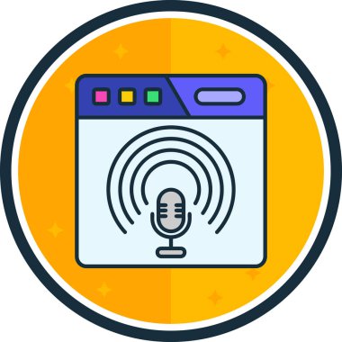 radyo simgesi vektör illüstrasyonu