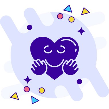 Aşk kalp tutku simgesi - özet biçiminde