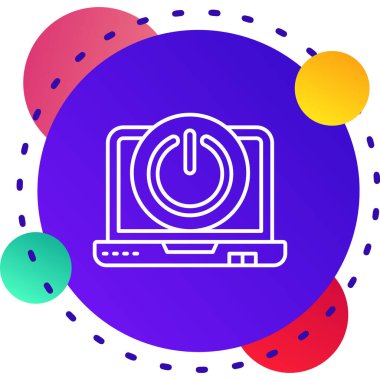 Renk çizgisi fare simgesi beyaz arkaplanda izole edildi. Tekerlek sembollü optik. beyaz beyaz rastgele dinamik şekiller. vektör