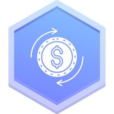 Para için. Web simgesi basit illüstrasyon