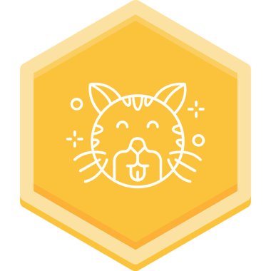 kedi simgesi vektör illüstrasyonu