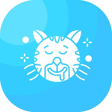 kedi simgesi, vektör, basit tasarım