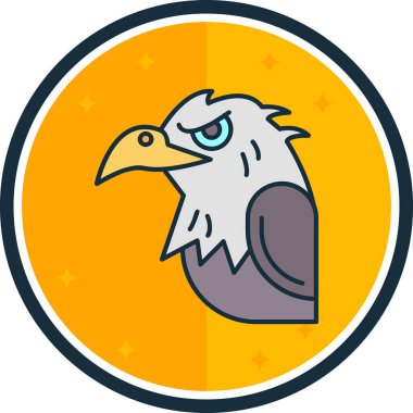 Kartal dolu dörtlük, basit vektör illüstrasyonu