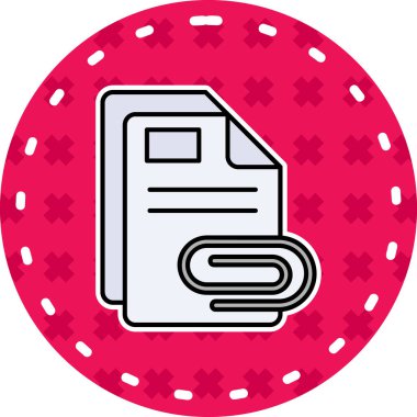 Belge dosya simgesinin vektör illüstrasyonu