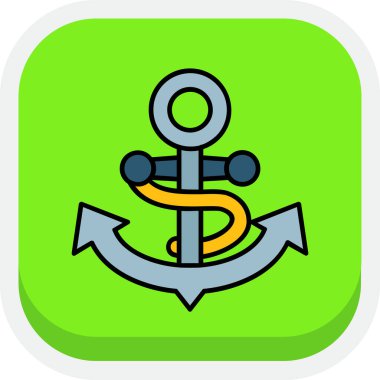 Çapa simgesi soyut bir grupta izole edildi