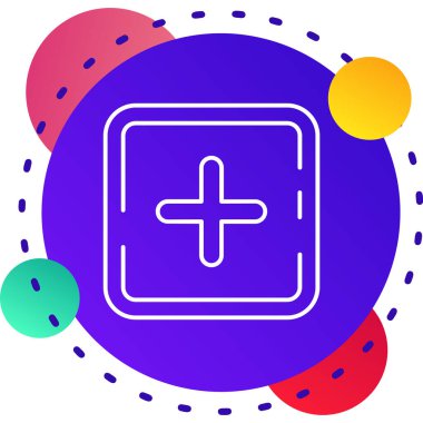 Beyaz zemin üzerinde çapraz simge olan renk çizgisi sağlık haçı. İlk yardım. Haç ve eczanenin teşhisi. Eczane işareti. gradyan rastgele dinamik