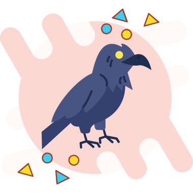 Kanatlı renkli kuşun vektör çizimi