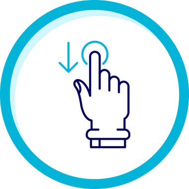 Parmak. Web simgesi basit illüstrasyon