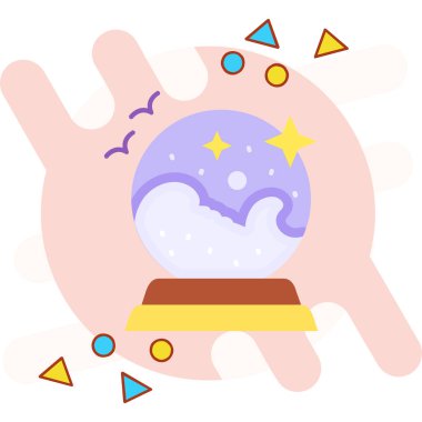 Beyaz vektör illüstrasyonunda izole edilmiş modada sihirli kristal simgesi