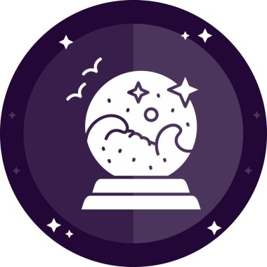 Bir gezegen simgesinin vektör illüstrasyonu