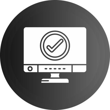 bilgisayar ekranı simgesi. Beyaz arkaplanda izole edilmiş web tasarımı için basit bilgisayar ekran vektör simgesi çizimi