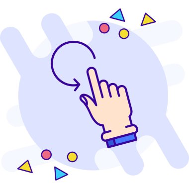 parmak işaret eden el simgesi - taslak biçimi