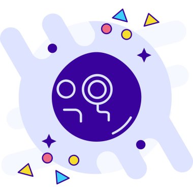 Renk çizgisi gezegen simgesi beyaz arkaplanda izole edildi. Renkli rastgele dinamik şekiller. vektör illüstrasyonu