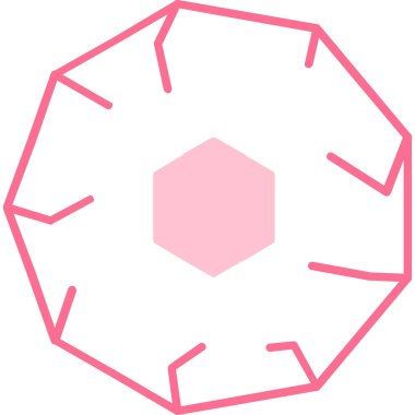 Tek bir izole çiçeğin vektör çizimi