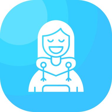 kadın kullanıcı avatar kutsal kişilerin resmi, vektör çizim